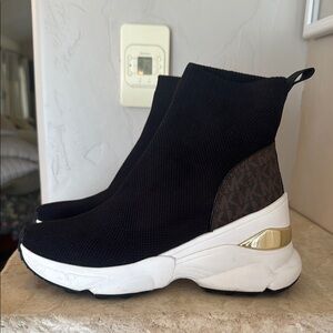 Michael Kors Black and Gold Sneakers